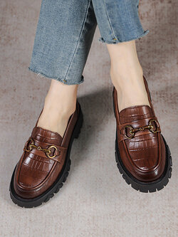 รองเท้าเท้าหนังวินเทจ 35 36 37 38 39 40