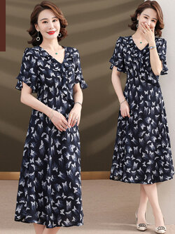 เสื้อผ้าผู้สูงอายุหญิง แฟชั่น เสื้อผ้าผู้หญิงวัย 60 มีขนาด XL-4XL