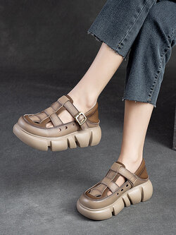 รองเท้าเท้าหนังวินเทจ 35 36 37 38 39 40