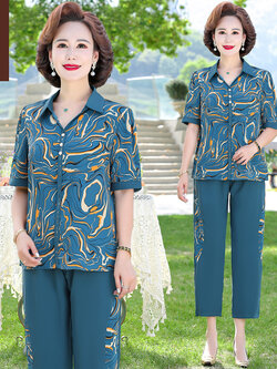 เสื้อผ้าผู้สูงอายุหญิง แฟชั่น เสื้อผ้าผู้หญิงวัย 60 มีขนาด XL-4XL