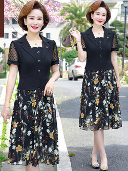 เสื้อผ้าผู้สูงอายุหญิง แฟชั่น เสื้อผ้าผู้หญิงวัย 60 มีขนาด XL-4XL