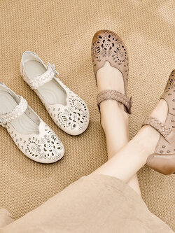 รองเท้าเท้าหนังวินเทจ 35 36 37 38 39 40