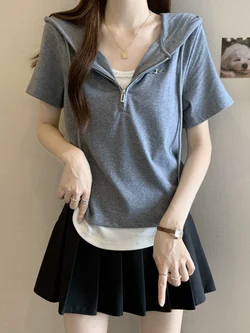 เสื้อยืดแขนยาว มีฮู้ด มีขนาด S M L XL สนใจทักแชท