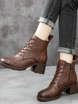 รองเท้าเท้าหนังวินเทจ 35 36 37 38 39 40