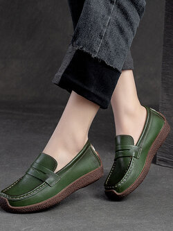 รองเท้าเท้าหนังวินเทจ 35 36 37 38 39 40