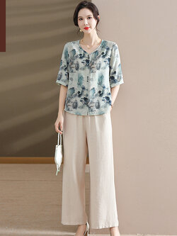 เสื้อผ้าผู้สูงอายุหญิง แฟชั่น เสื้อผ้าผู้หญิงวัย 60 มีขนาด XL-4XL