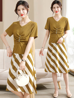 เสื้อผ้าผู้สูงอายุหญิง แฟชั่น เสื้อผ้าผู้หญิงวัย 60 มีขนาด XL-4XL