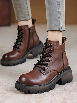 รองเท้าเท้าหนังวินเทจ 35 36 37 38 39 40