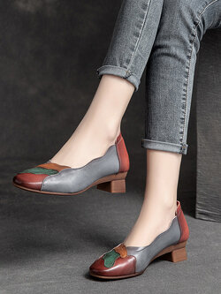 รองเท้าเท้าหนังวินเทจ 35 36 37 38 39 40