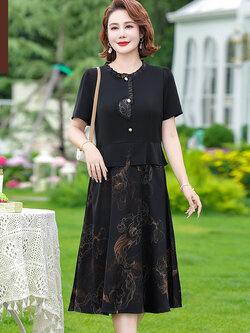 เสื้อผ้าผู้สูงอายุหญิง แฟชั่น เสื้อผ้าผู้หญิงวัย 60 มีขนาด XL-4XL