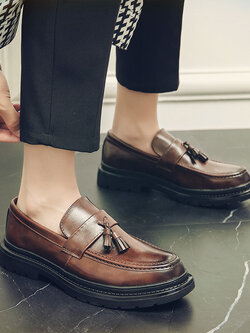 รองเท้าหนังผู้ชาย มีไซส์39-44 รองเท้าโลฟเฟอร์ชาย Slip-On Shoes มีขนาด39-44