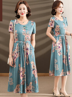 เสื้อผ้าผู้สูงอายุหญิง แฟชั่น เสื้อผ้าผู้หญิงวัย 60 มีขนาด XL-4XL