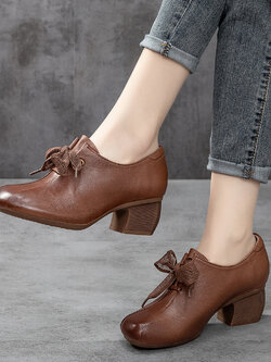 รองเท้าเท้าหนังวินเทจ 35 36 37 38 39 40