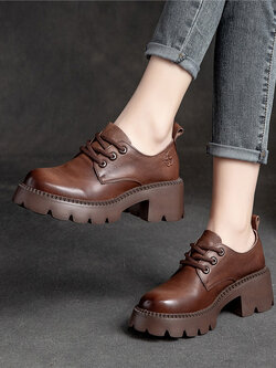 รองเท้าเท้าหนังวินเทจ 35 36 37 38 39 40