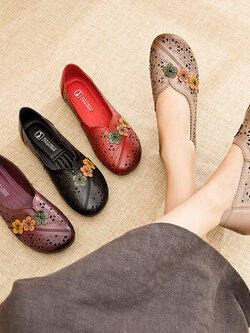 รองเท้าเท้าหนังวินเทจ 35 36 37 38 39 40