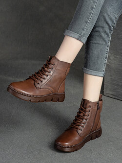 รองเท้าเท้าหนังวินเทจ 35 36 37 38 39 40