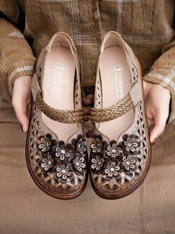 รองเท้าเท้าหนังวินเทจ 35 36 37 38 39 40