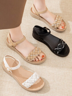 รองเท้าเท้าหนังวินเทจ 35 36 37 38 39 40