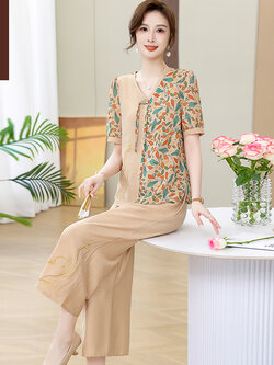 เสื้อผ้าผู้สูงอายุหญิง แฟชั่น เสื้อผ้าผู้หญิงวัย 60 มีขนาด XL-4XL