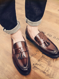 รองเท้าหนังผู้ชาย มีไซส์39-44 รองเท้าโลฟเฟอร์ชาย Slip-On Shoes มีขนาด39-44
