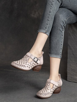 รองเท้าเท้าหนังวินเทจ 35 36 37 38 39 40