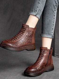 รองเท้าเท้าหนังวินเทจ 35 36 37 38 39 40