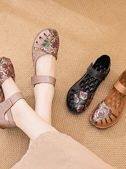 รองเท้าเท้าหนังวินเทจ 35 36 37 38 39 40