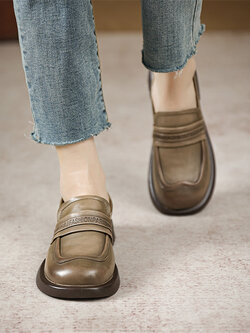 รองเท้าเท้าหนังวินเทจ 35 36 37 38 39 40