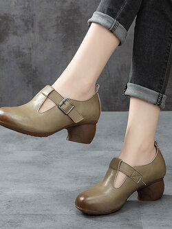 รองเท้าเท้าหนังวินเทจ 35 36 37 38 39 40