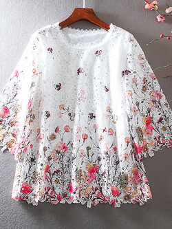 เสื้อลินิน เสื้อผ้าฝ้ายลินิน เสื้อเชิ้ตผ้าลินิน ปักลายสวยๆด้วยด้าย สไตล์VINTAGE