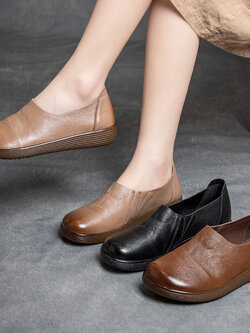 รองเท้าเท้าหนังวินเทจ 35 36 37 38 39 40