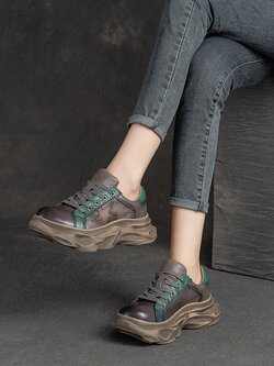 รองเท้าเท้าหนังวินเทจ 35 36 37 38 39 40