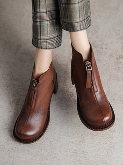 รองเท้าเท้าหนังวินเทจ 35 36 37 38 39 40