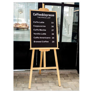 ป้ายเมนูอาหาร : เซทกระดานดำพร้อมขาตั้งไม้