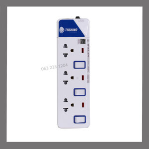 รางปลั๊กไฟ Toshino3ช่อง 3สวิตซ์ ยาว3เมตร ET-913