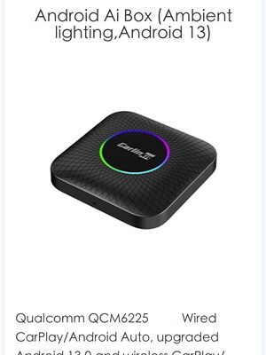 รุ่นท้อปสุด แรงสุด T-Box LED- Carlinkit Android CPU8core Ram8 Rom128 AI Box