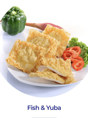 ฟองเต้าหู้ไส้ปลาสี่เหลี่ยม FISH AND YUBA EB 800G/PACK