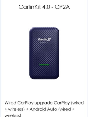 Carlinkit 4.0-Wireless Apple CarPlay and Android auto Dongle for Factory Wired CarPlay