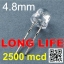 หลอด LED ขนาด 5mm. เลนท์ต่ำ สีขาว 2000-2500mcd รุ่นพิเศษ LongLife เกรด A
