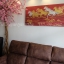 ม้าวิ่ง 8 ตัว ภาพมงคล ขนาด 60x120 cm.ตกแต่งบ้าน ของขวัญขึ้นบ้านใหม่ งาน handmade ภาพวาดปิดทองแต่งผนังบ้าน คอนโด สีแดง