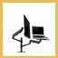 Double 2 in 1 Hybrid Arms for Laptop & Monitor Desk Mount