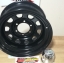 ล้อกระทะนำเข้า Asia Road 16x8"-30 ดำ ลาย UFO-A07 ระฆังคว่ำ พร้อมฝาคอบดุม 6 รู 139.7